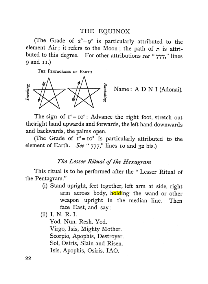 Original scan of The Equinox (Volume I, Number I), PDF page 32