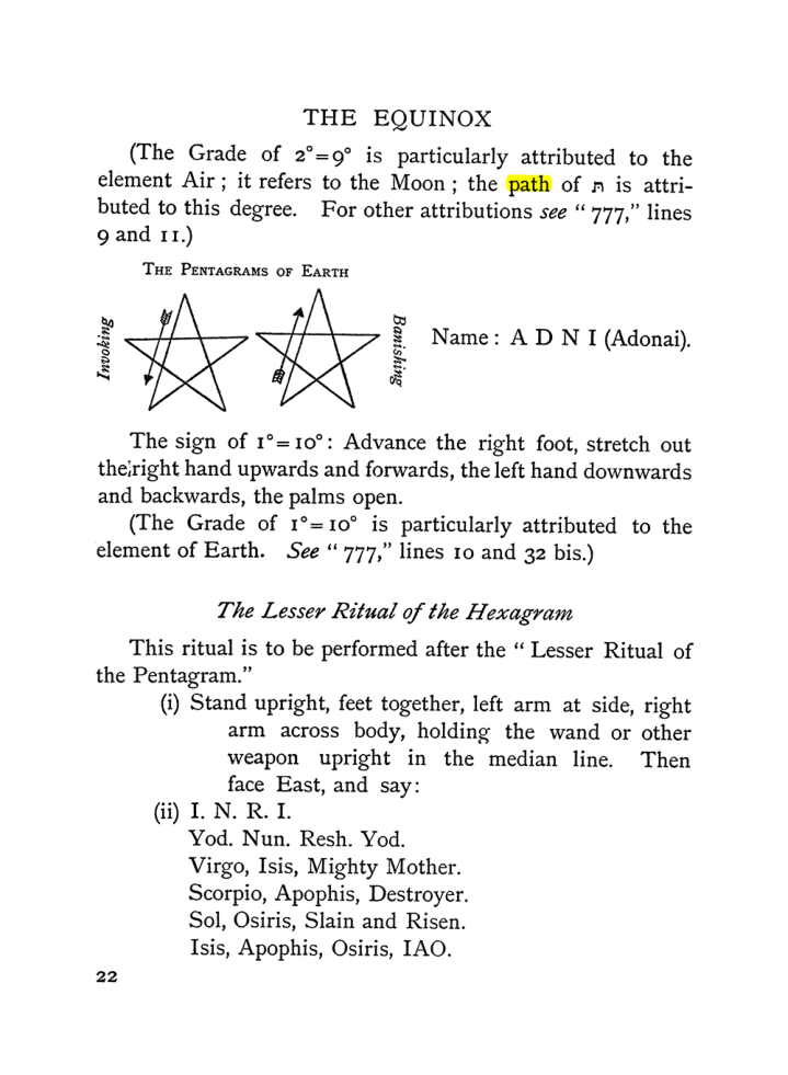 Original scan of The Equinox (Volume I, Number I), PDF page 32