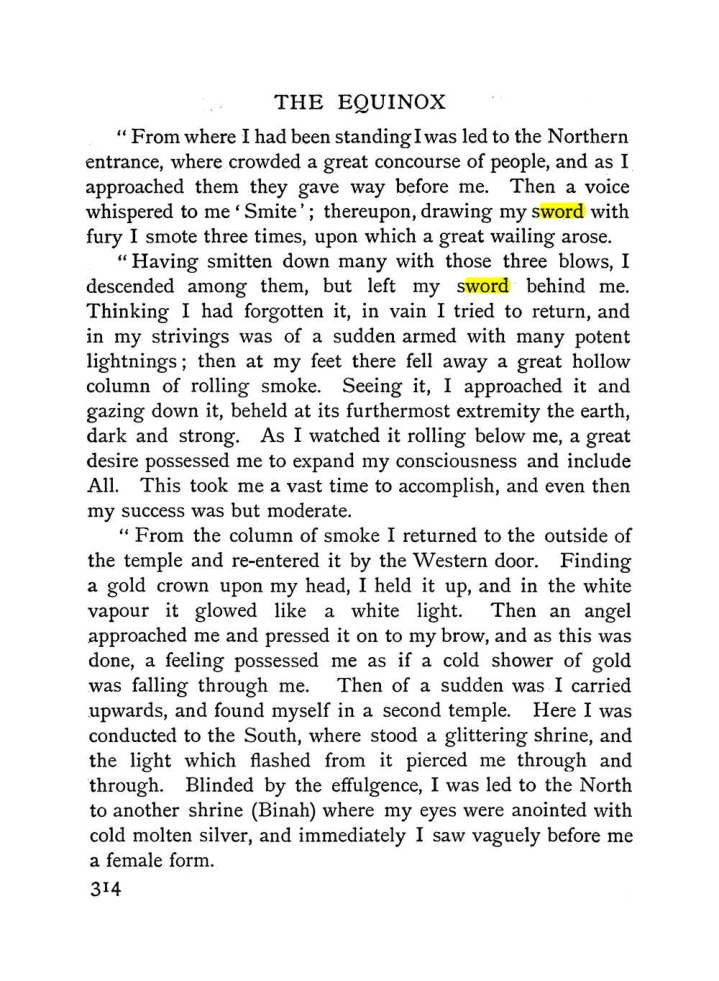 Original scan of The Equinox (Volume I, Number I), PDF page 322
