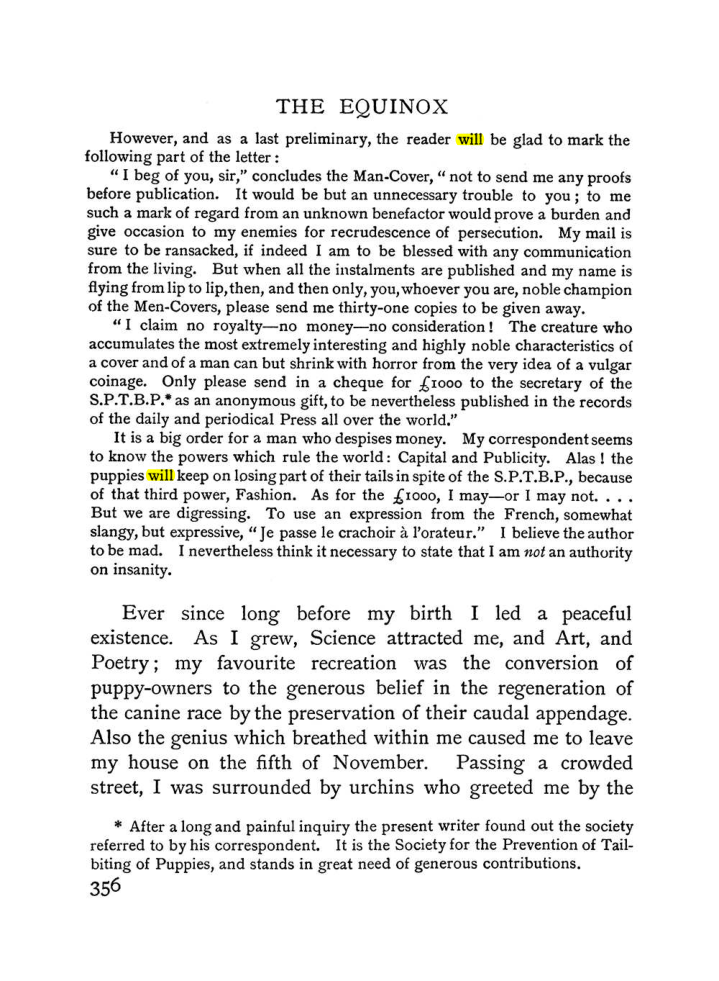 Original scan of The Equinox (Volume I, Number I), PDF page 364