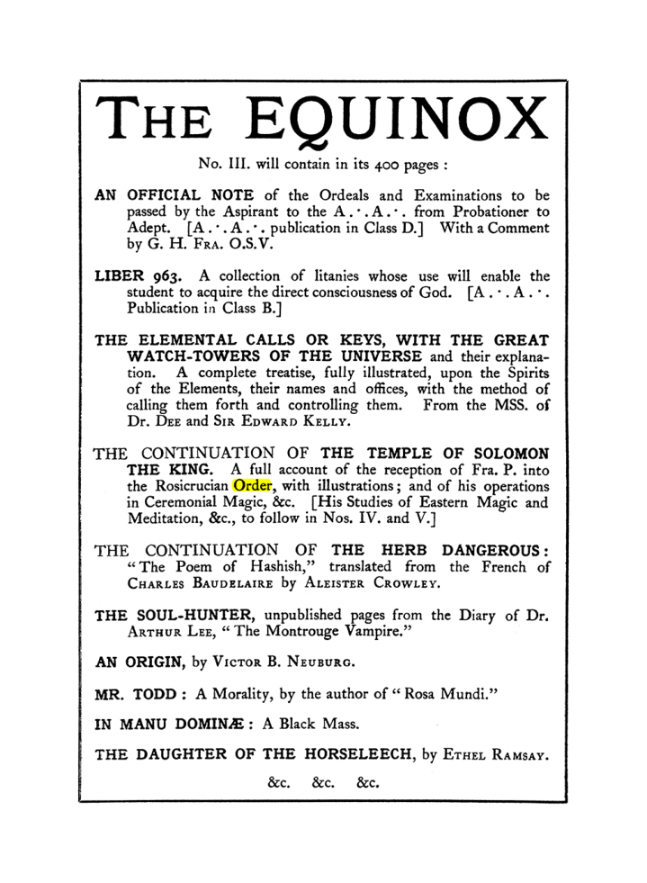 Original scan of The Equinox (Volume I, Number I), PDF page 406