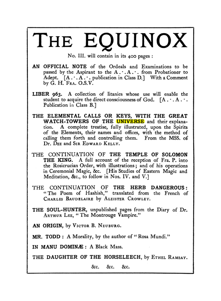 Original scan of The Equinox (Volume I, Number I), PDF page 406