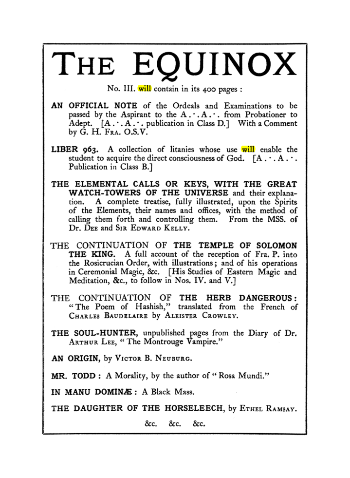 Original scan of The Equinox (Volume I, Number I), PDF page 406