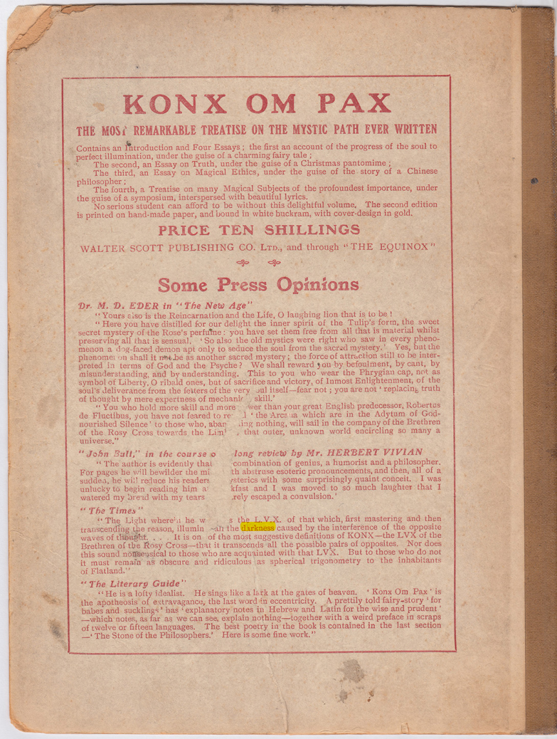 Original scan of The Equinox (Volume I, Number I), PDF page 416