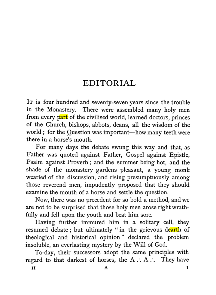 Original scan of The Equinox (Volume I, Number I), PDF page 9