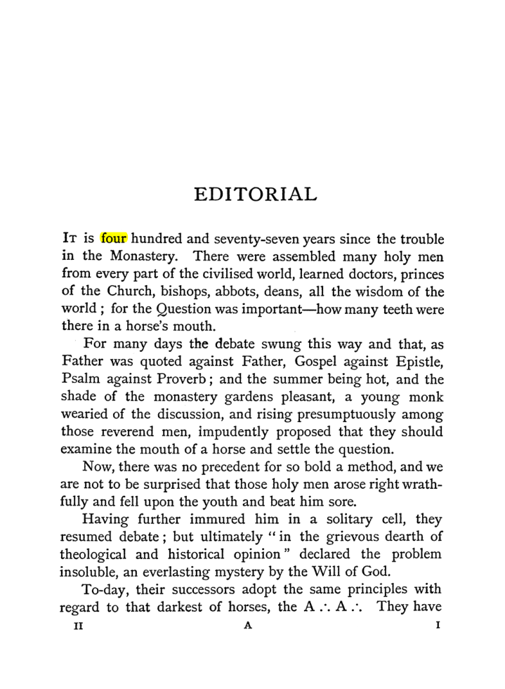 Original scan of The Equinox (Volume I, Number I), PDF page 9
