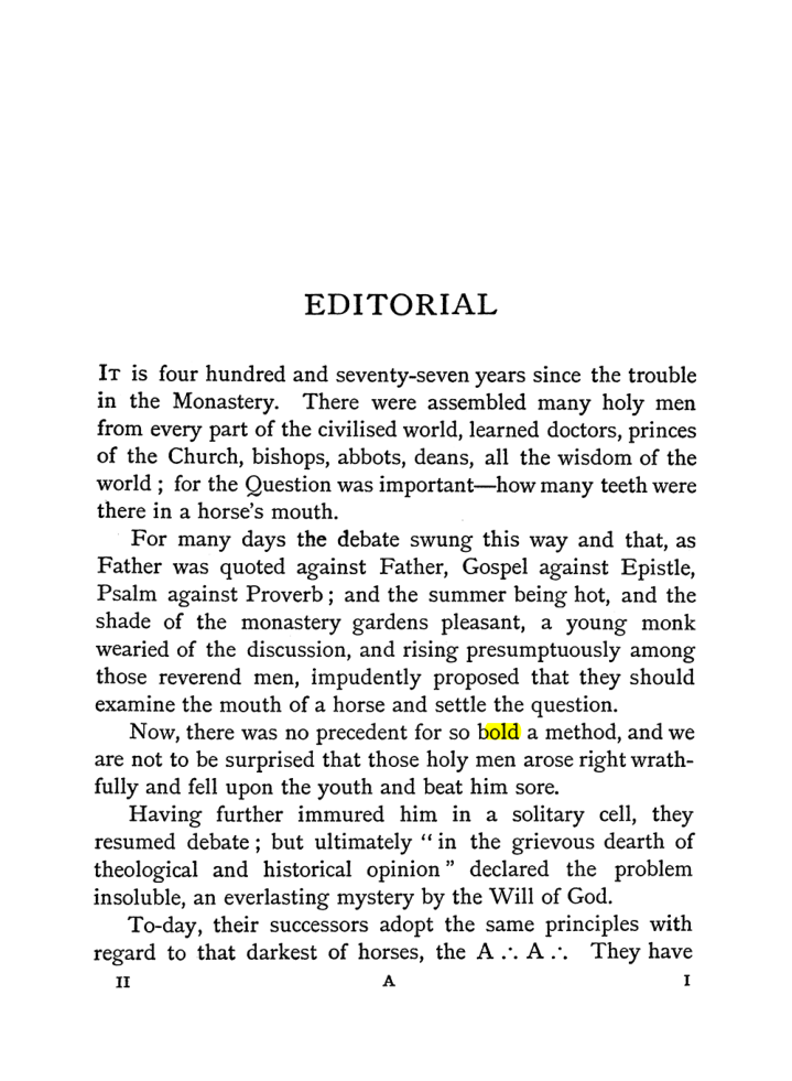 Original scan of The Equinox (Volume I, Number I), PDF page 9