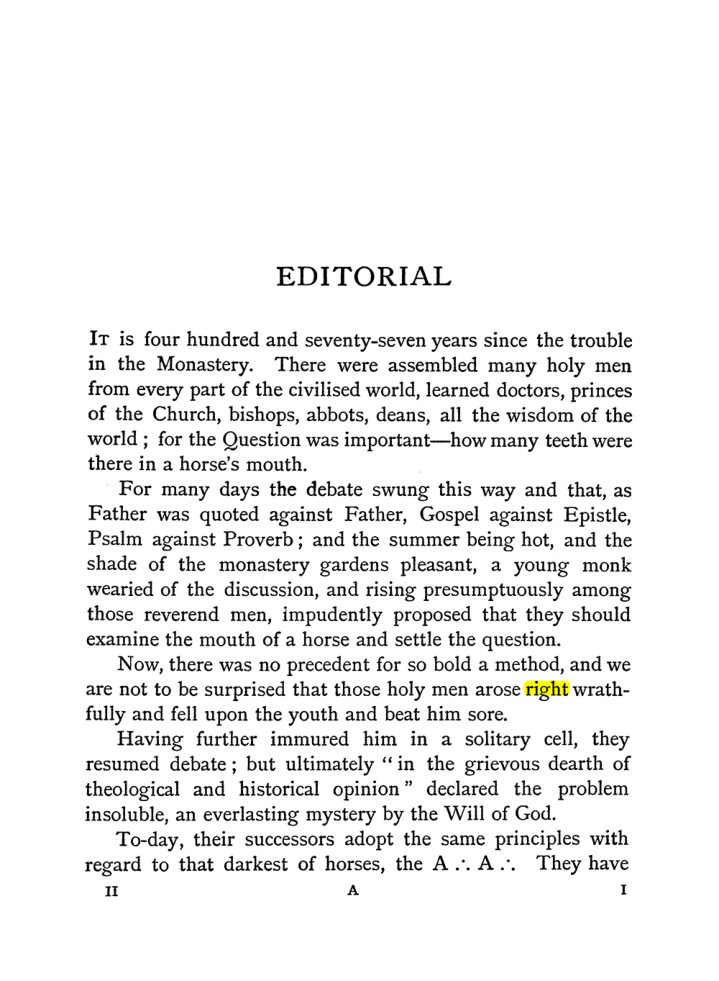 Original scan of The Equinox (Volume I, Number I), PDF page 9