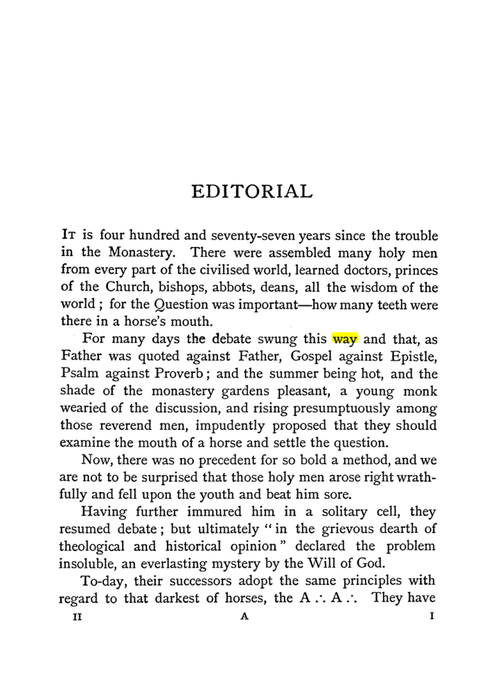Original scan of The Equinox (Volume I, Number I), PDF page 9