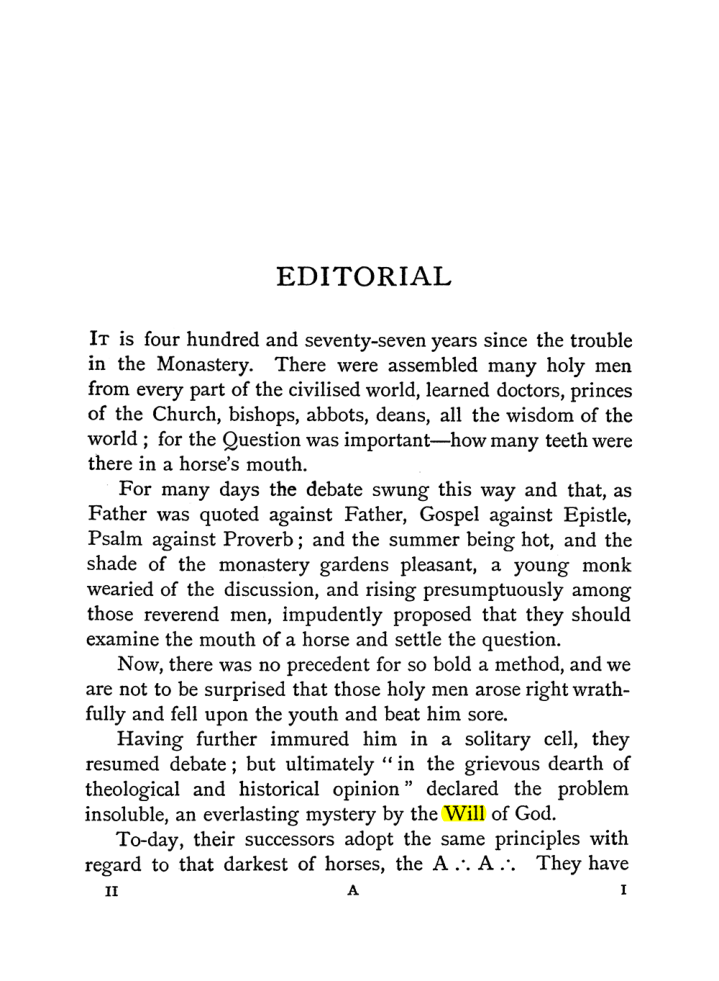 Original scan of The Equinox (Volume I, Number I), PDF page 9