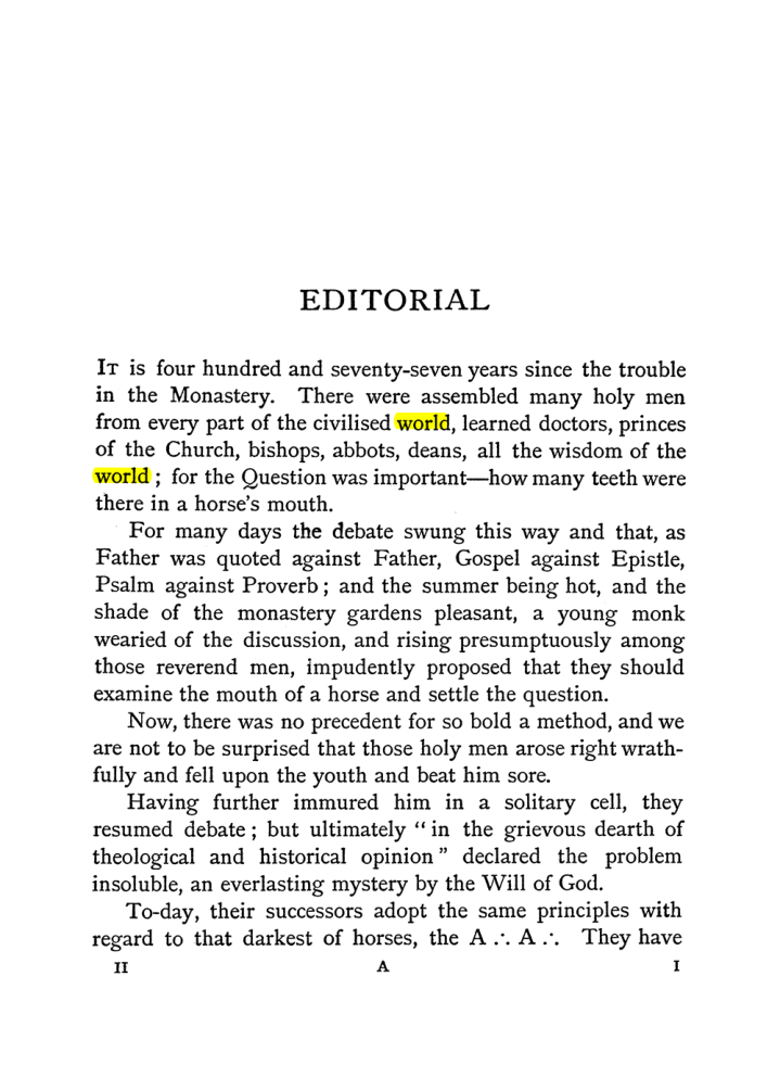 Original scan of The Equinox (Volume I, Number I), PDF page 9