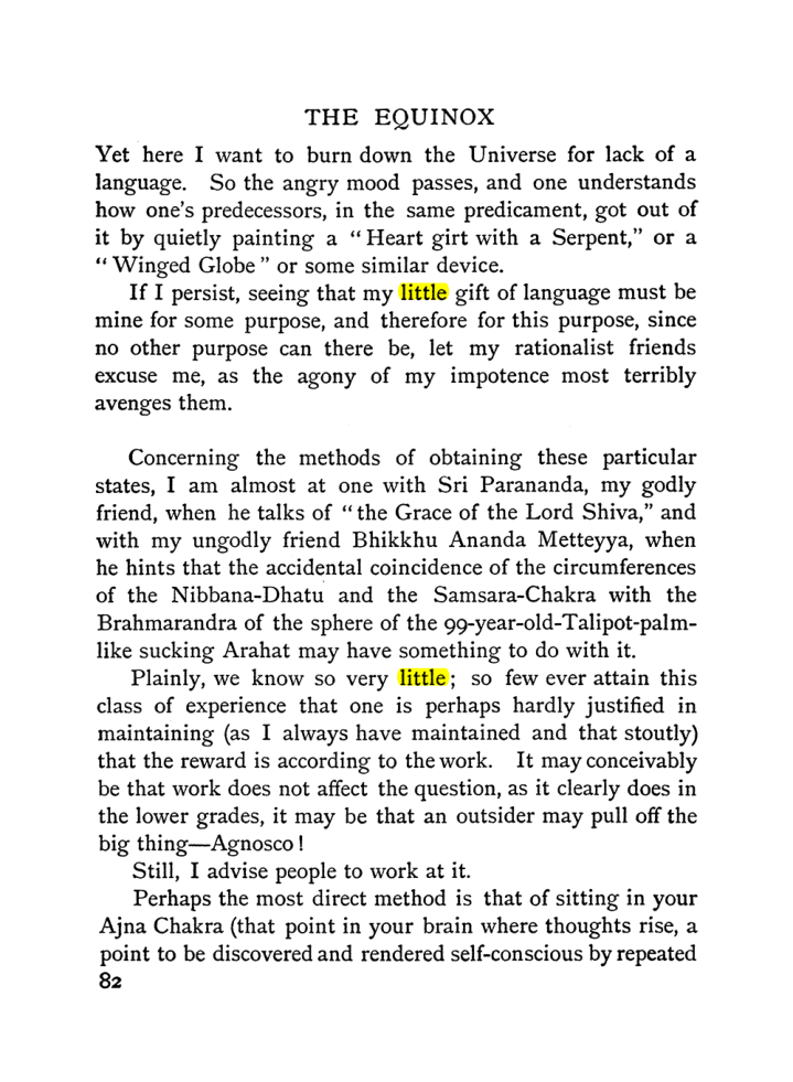 Original scan of The Equinox (Volume I, Number I), PDF page 92
