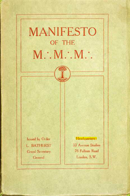 Original scan of Manifesto of the M.M.M., PDF page 1