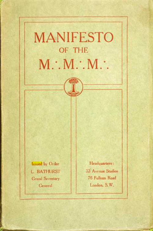 Original scan of Manifesto of the M.M.M., PDF page 1