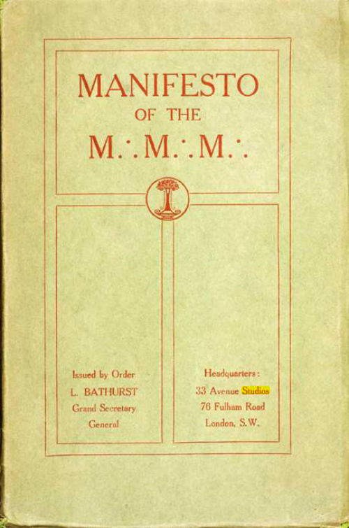 Original scan of Manifesto of the M.M.M., PDF page 1