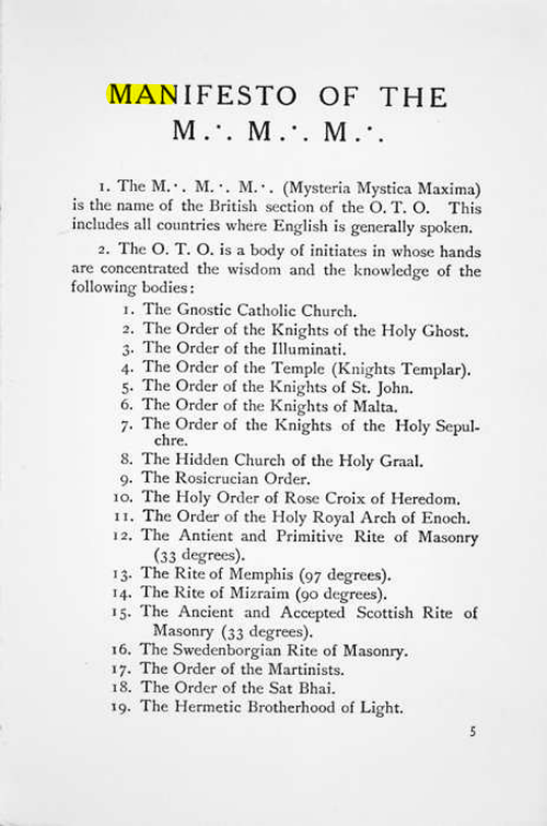 Original scan of Manifesto of the M.M.M., PDF page 6