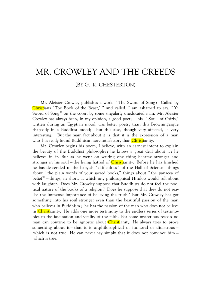 Original scan of Mr. Crowley and The Creeds, PDF page 2