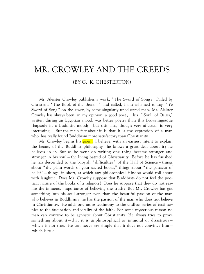 Original scan of Mr. Crowley and The Creeds, PDF page 2