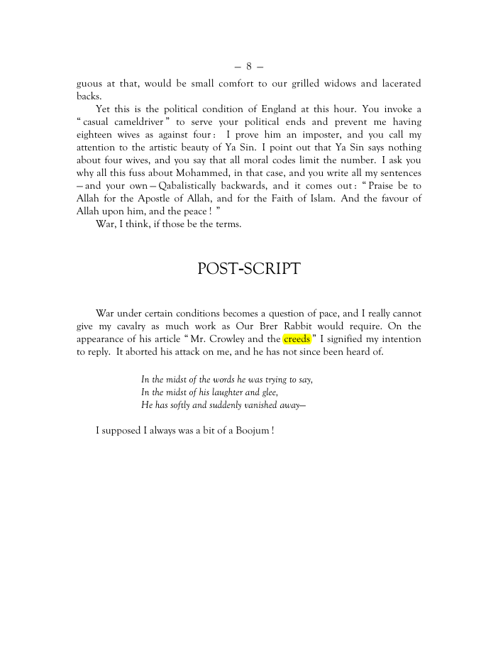 Original scan of Mr. Crowley and The Creeds, PDF page 7