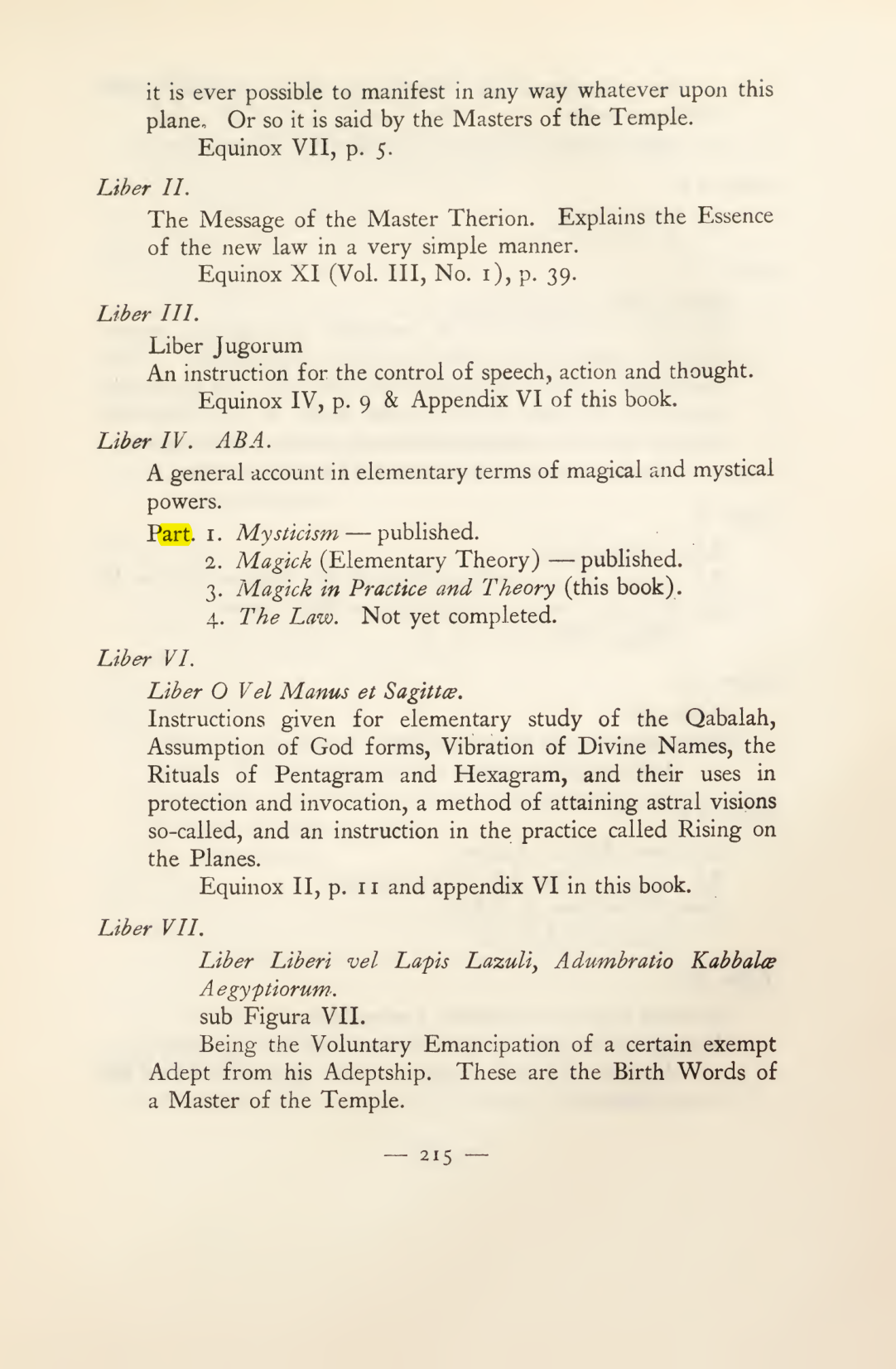 Original scan of Magick in Theory and Practice (Section 3), PDF page 11