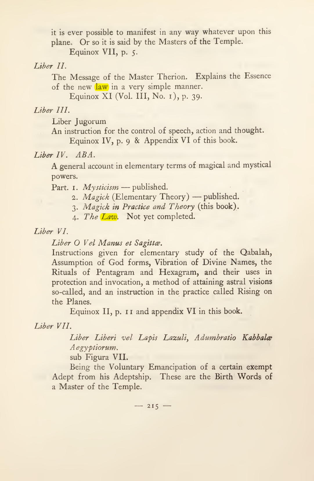 Original scan of Magick in Theory and Practice (Section 3), PDF page 11