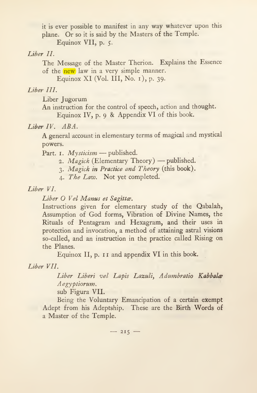 Original scan of Magick in Theory and Practice (Section 3), PDF page 11