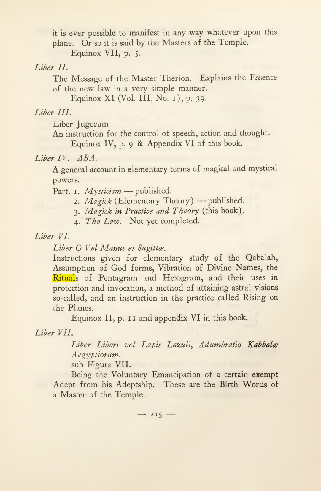 Original scan of Magick in Theory and Practice (Section 3), PDF page 11