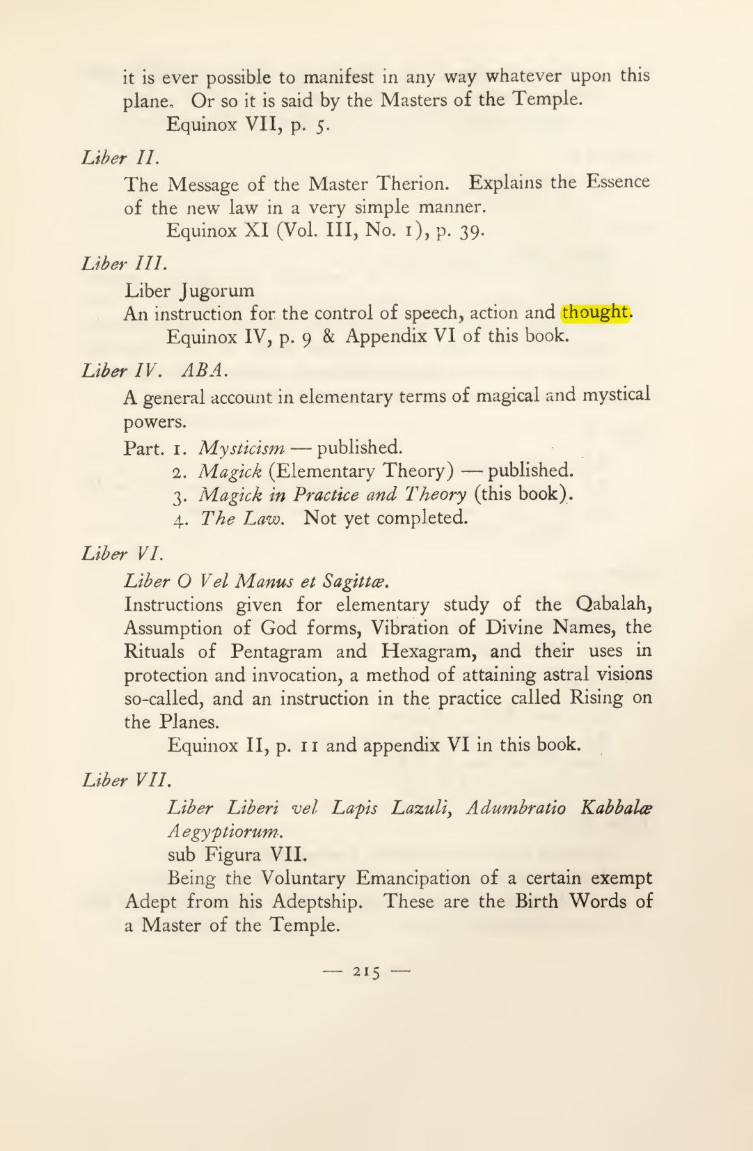 Original scan of Magick in Theory and Practice (Section 3), PDF page 11