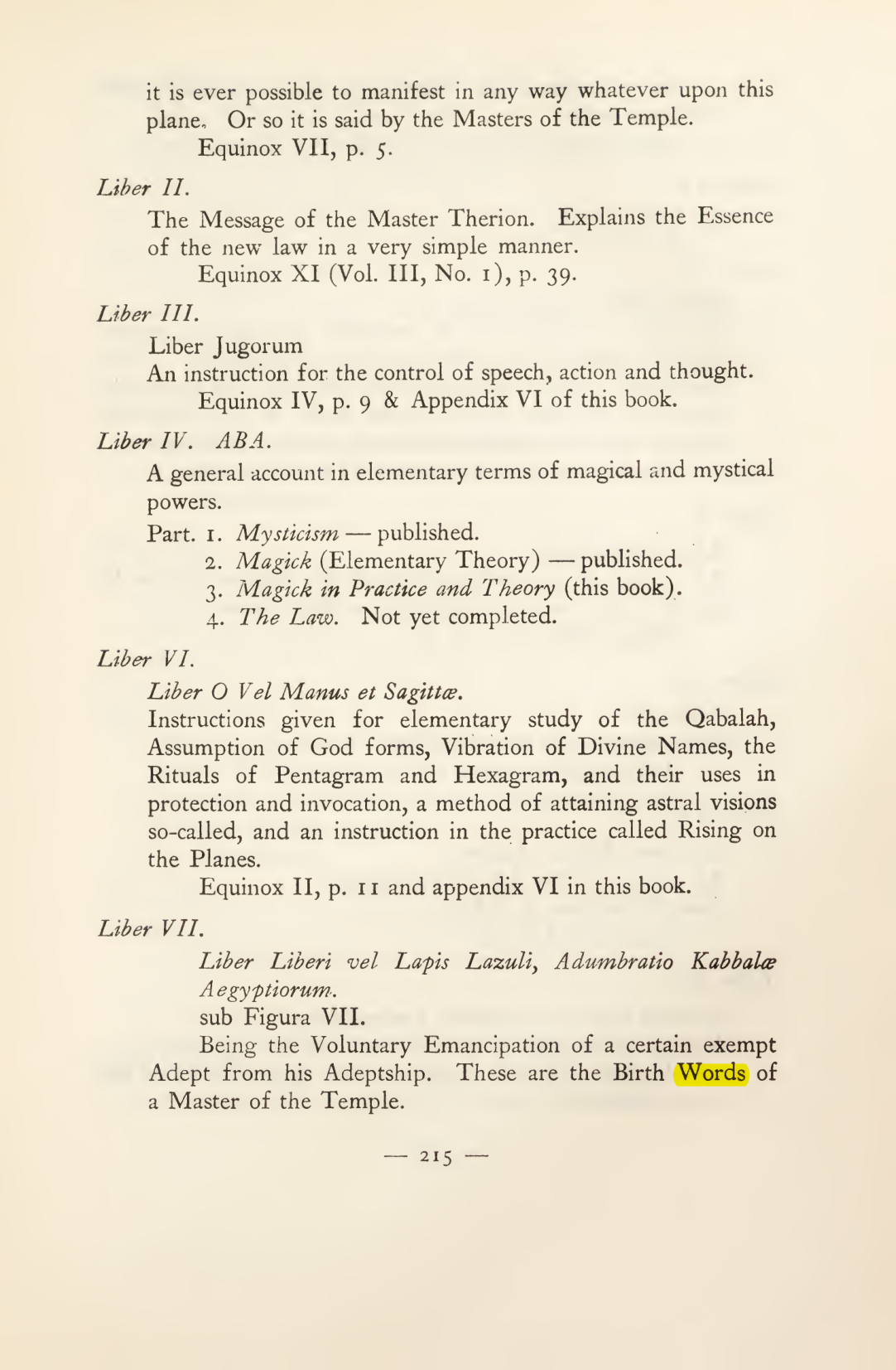 Original scan of Magick in Theory and Practice (Section 3), PDF page 11
