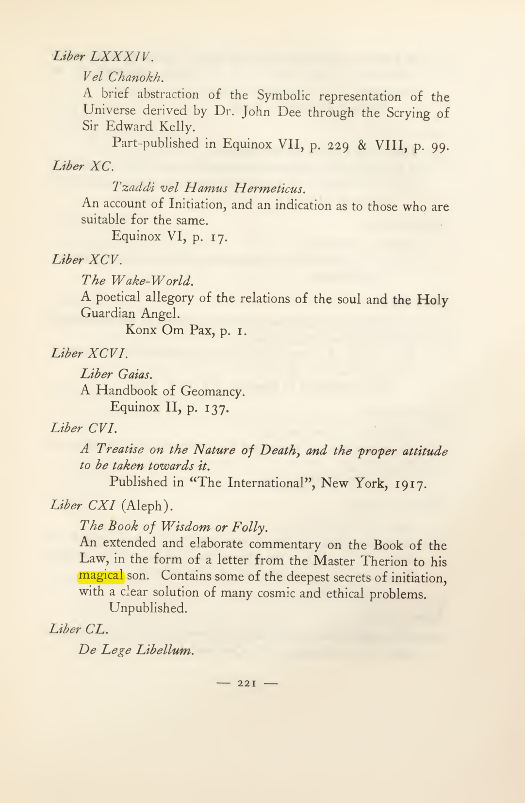 Original scan of Magick in Theory and Practice (Section 3), PDF page 17