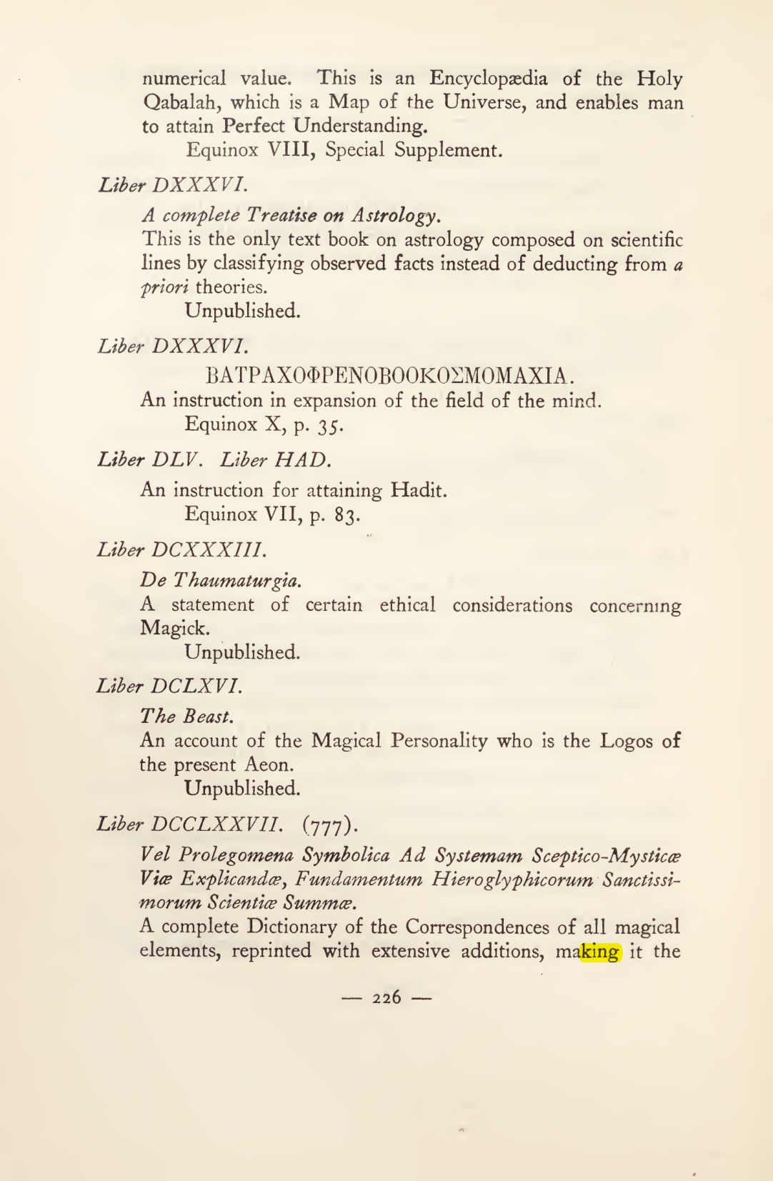 Original scan of Magick in Theory and Practice (Section 3), PDF page 22