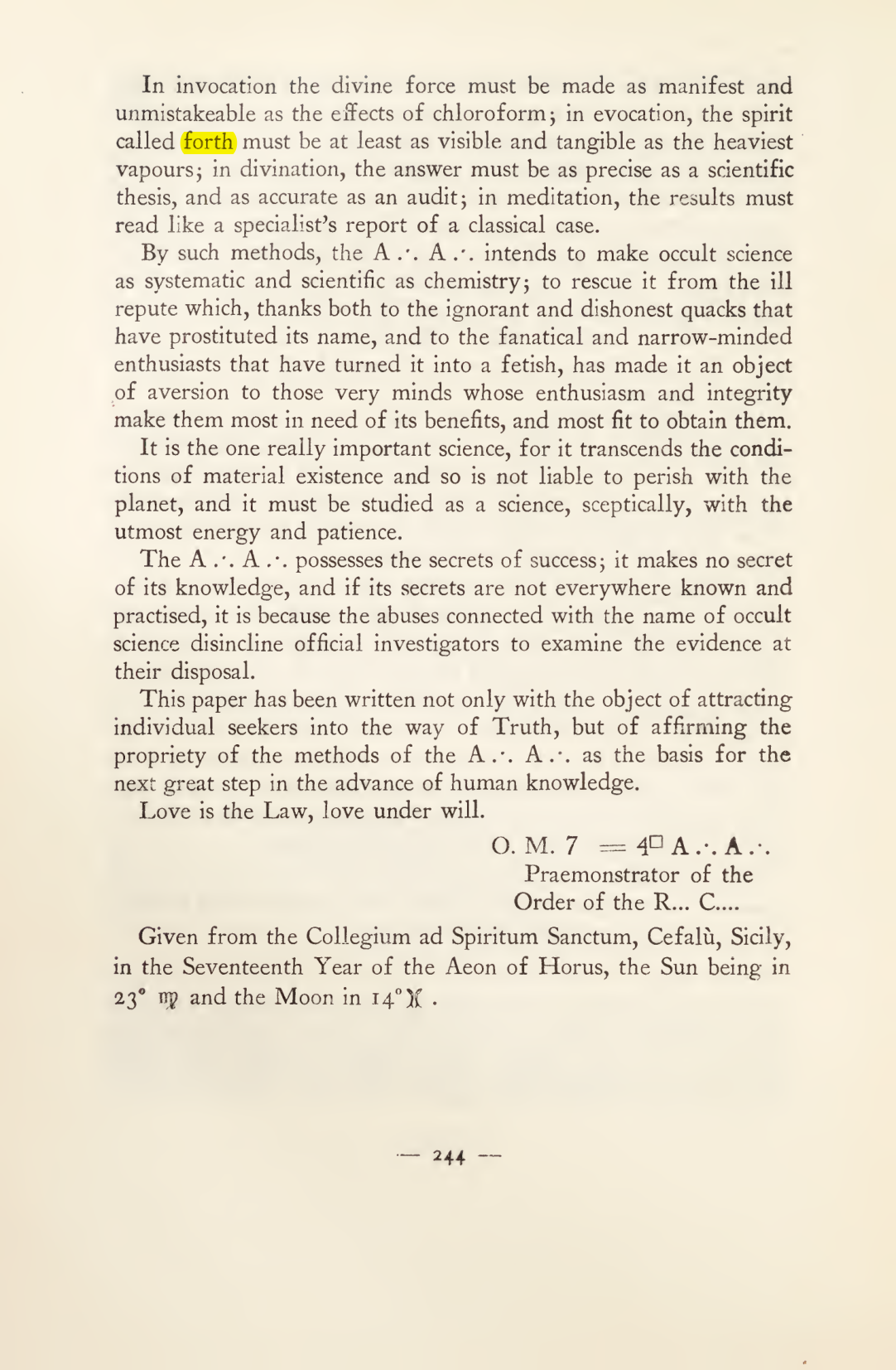 Original scan of Magick in Theory and Practice (Section 3), PDF page 40