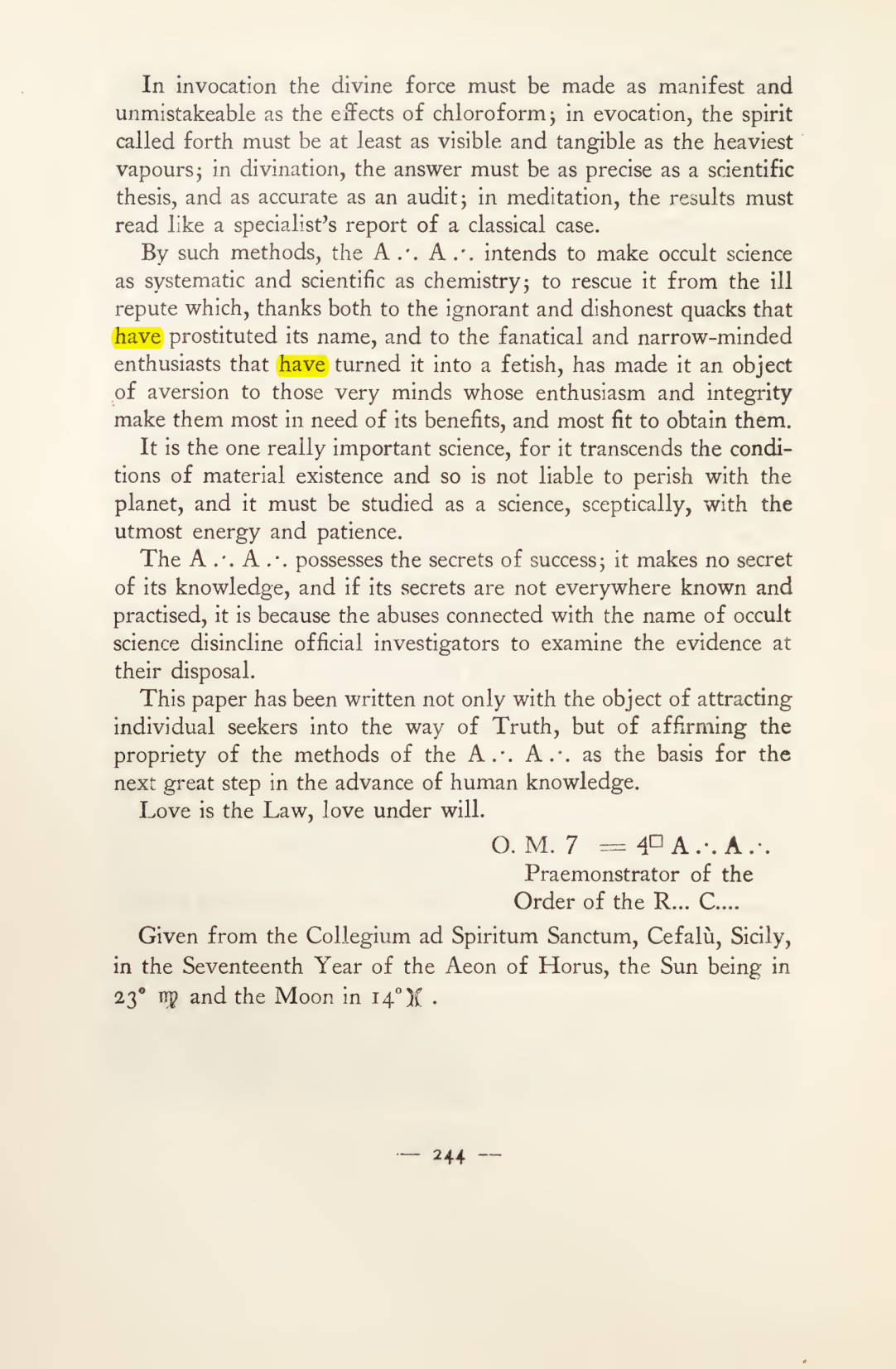 Original scan of Magick in Theory and Practice (Section 3), PDF page 40