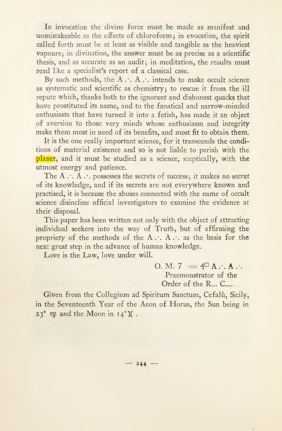Original scan of Magick in Theory and Practice (Section 3), PDF page 40