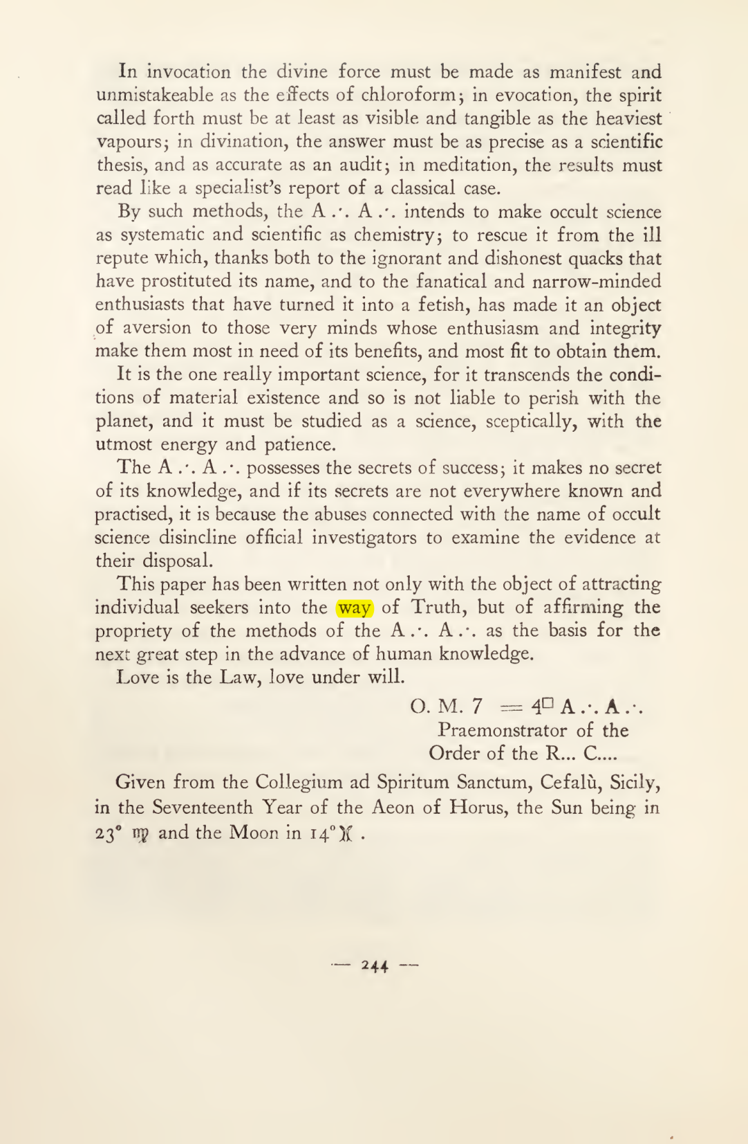 Original scan of Magick in Theory and Practice (Section 3), PDF page 40