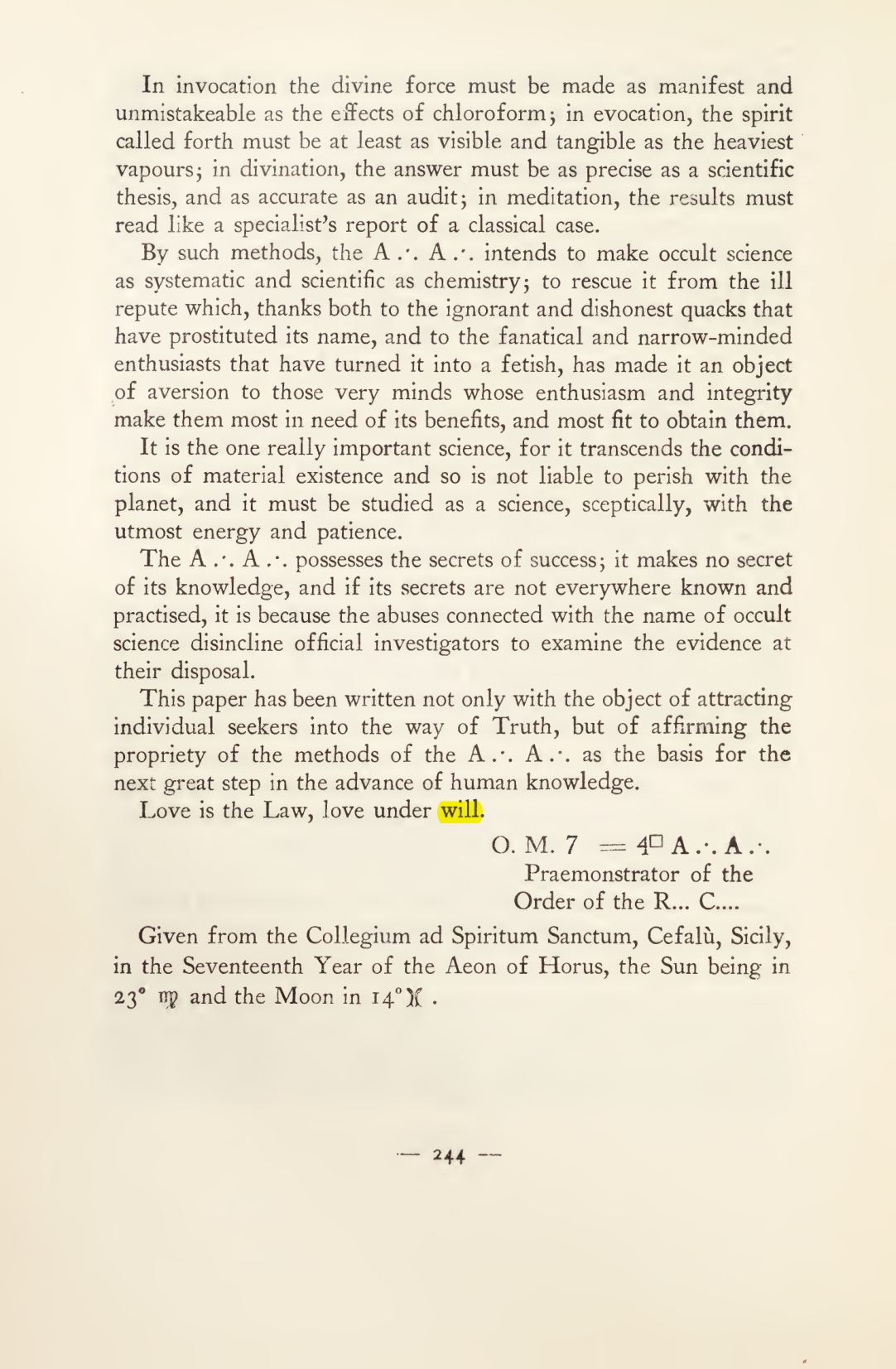 Original scan of Magick in Theory and Practice (Section 3), PDF page 40
