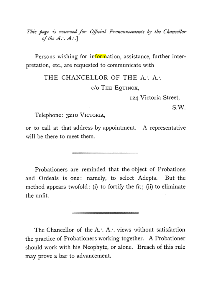 Original scan of The Equinox (Volume I, Number IV), PDF page 10