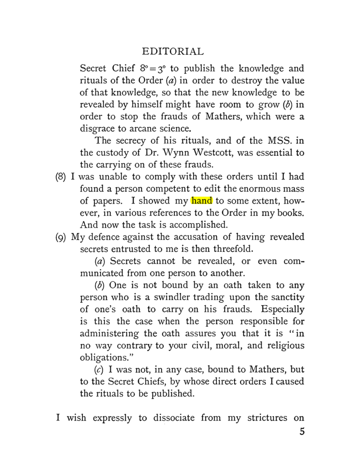 Original scan of The Equinox (Volume I, Number IV), PDF page 15