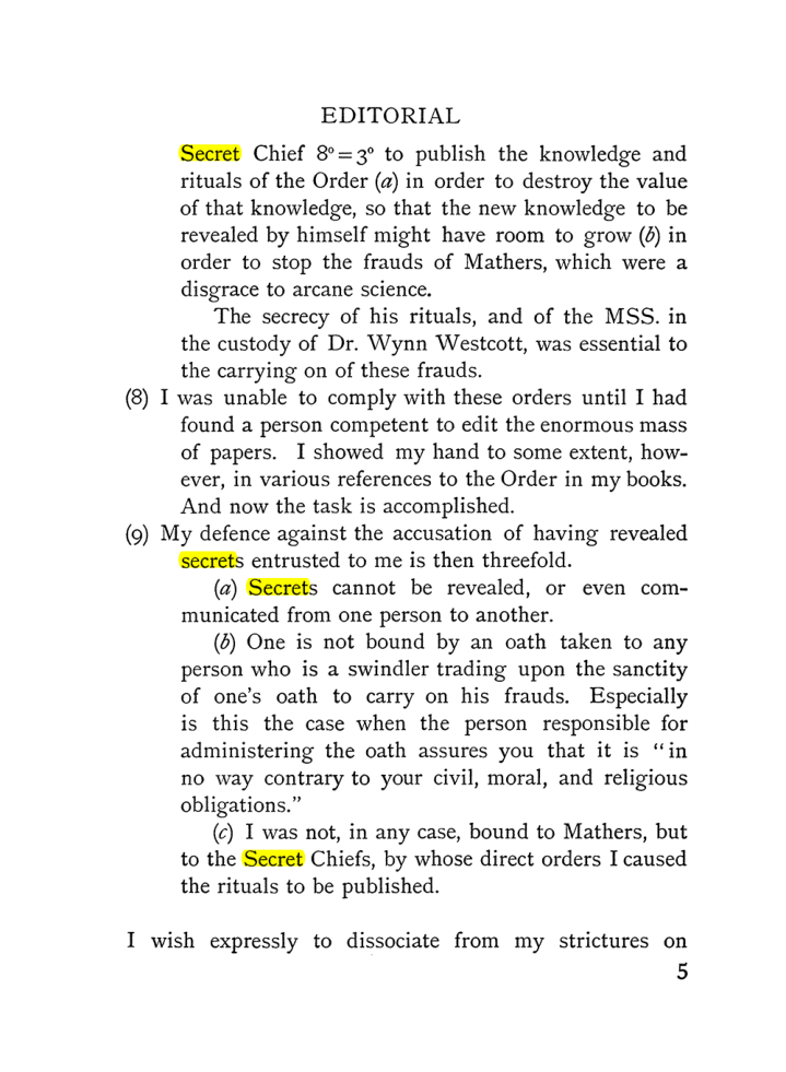 Original scan of The Equinox (Volume I, Number IV), PDF page 15