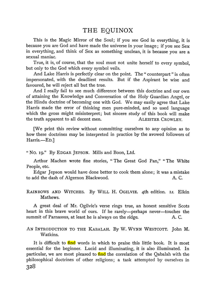 Original scan of The Equinox (Volume I, Number IV), PDF page 346