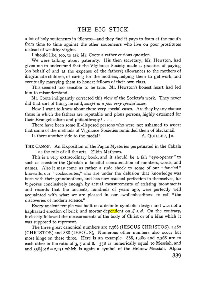 Original scan of The Equinox (Volume I, Number IV), PDF page 357