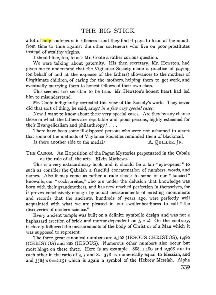 Original scan of The Equinox (Volume I, Number IV), PDF page 357