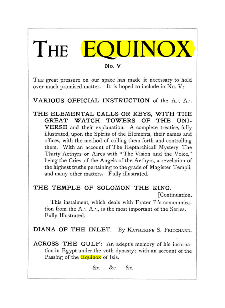 Original scan of The Equinox (Volume I, Number IV), PDF page 490