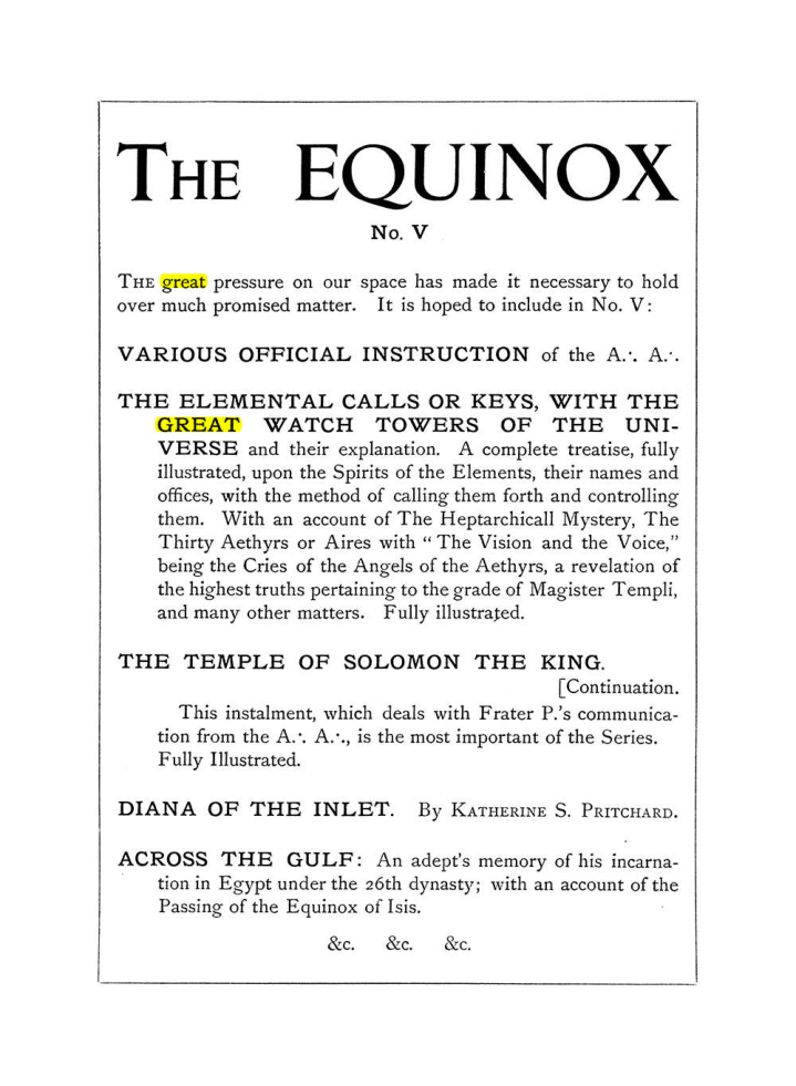 Original scan of The Equinox (Volume I, Number IV), PDF page 490