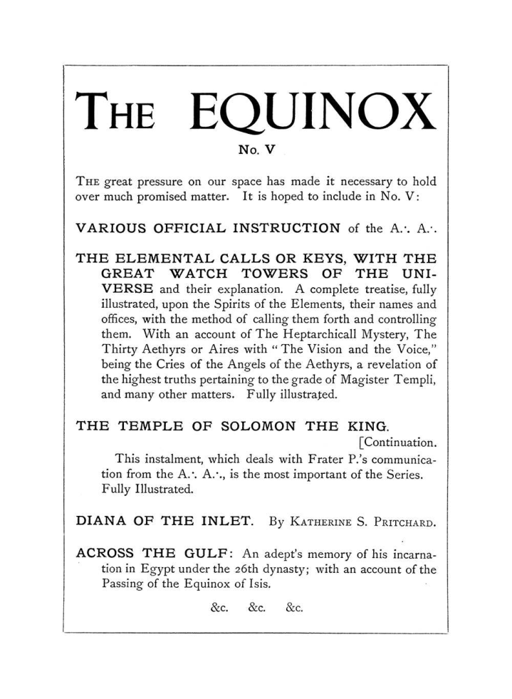 Original scan of The Equinox (Volume I, Number IV), PDF page 490