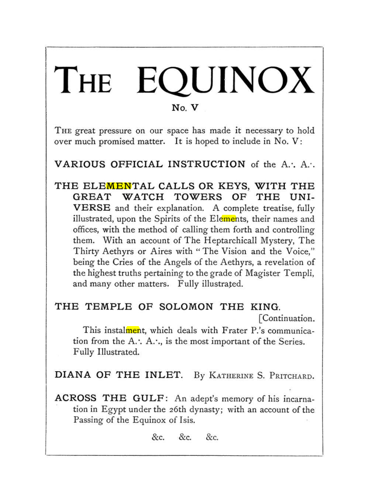 Original scan of The Equinox (Volume I, Number IV), PDF page 490