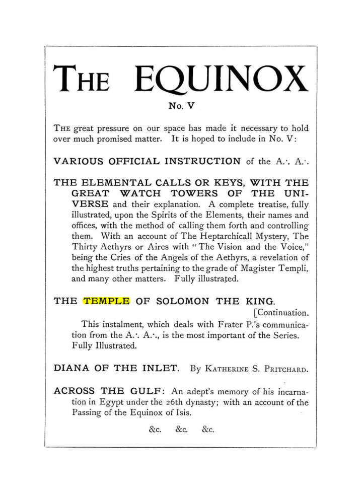 Original scan of The Equinox (Volume I, Number IV), PDF page 490