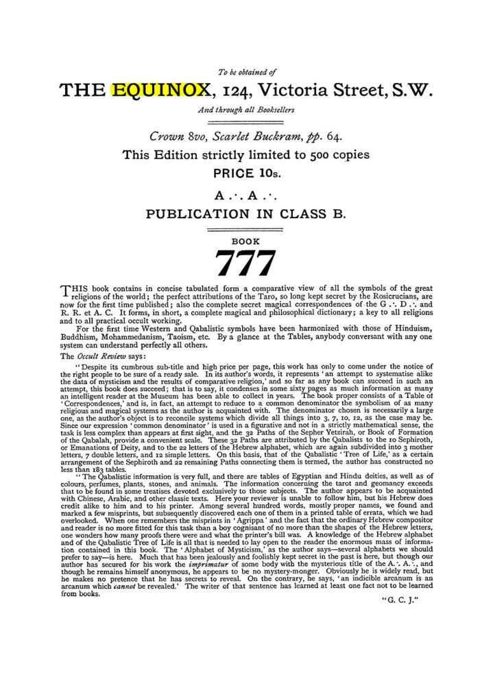 Original scan of The Equinox (Volume I, Number IV), PDF page 492