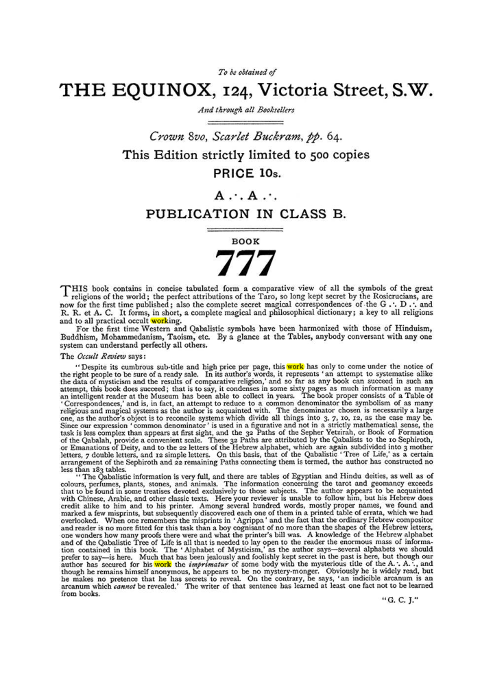 Original scan of The Equinox (Volume I, Number IV), PDF page 492