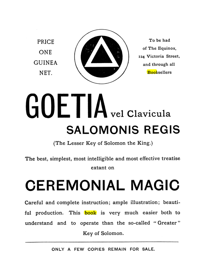 Original scan of The Equinox (Volume I, Number IV), PDF page 496